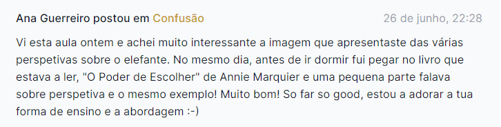 Testemunho de aluno 8