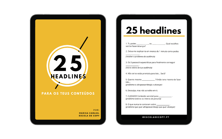 25 Headlines para o teu Conteúdo