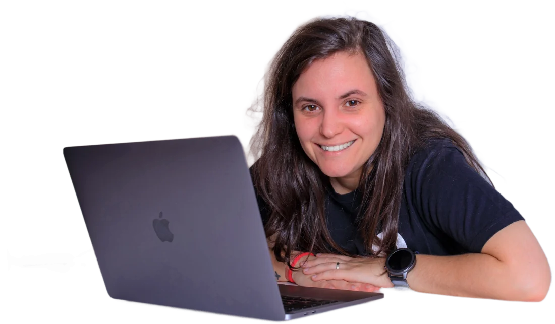 Marisa Carlos ao computador