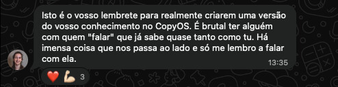 Mensagem da Rita Homem